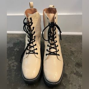 Schutz Boots in Eggshell NEW Size 8.5